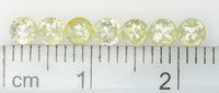 Natural Loose Diamond Round Rose Cut Yellow Grey Color I3 Clarity 7 Pcs 1.28 Ct KDL5985