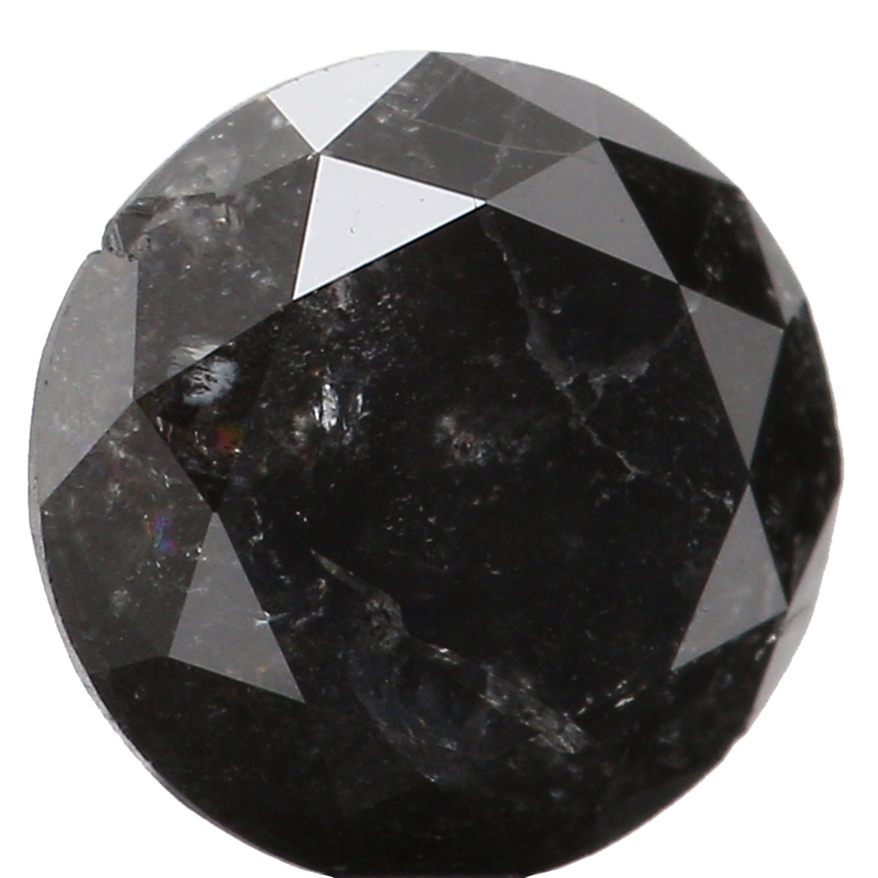 0.43 CT Natural Loose Round Shape Diamond Black Grey Color Round Shape Diamond 4.75 MM Salt And Pepper Round Brilliant Cut Diamond QL5995