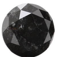 Natural Loose Diamond Round Black Grey Color I3 Clarity 4.75 MM 0.43 Ct KDL5995