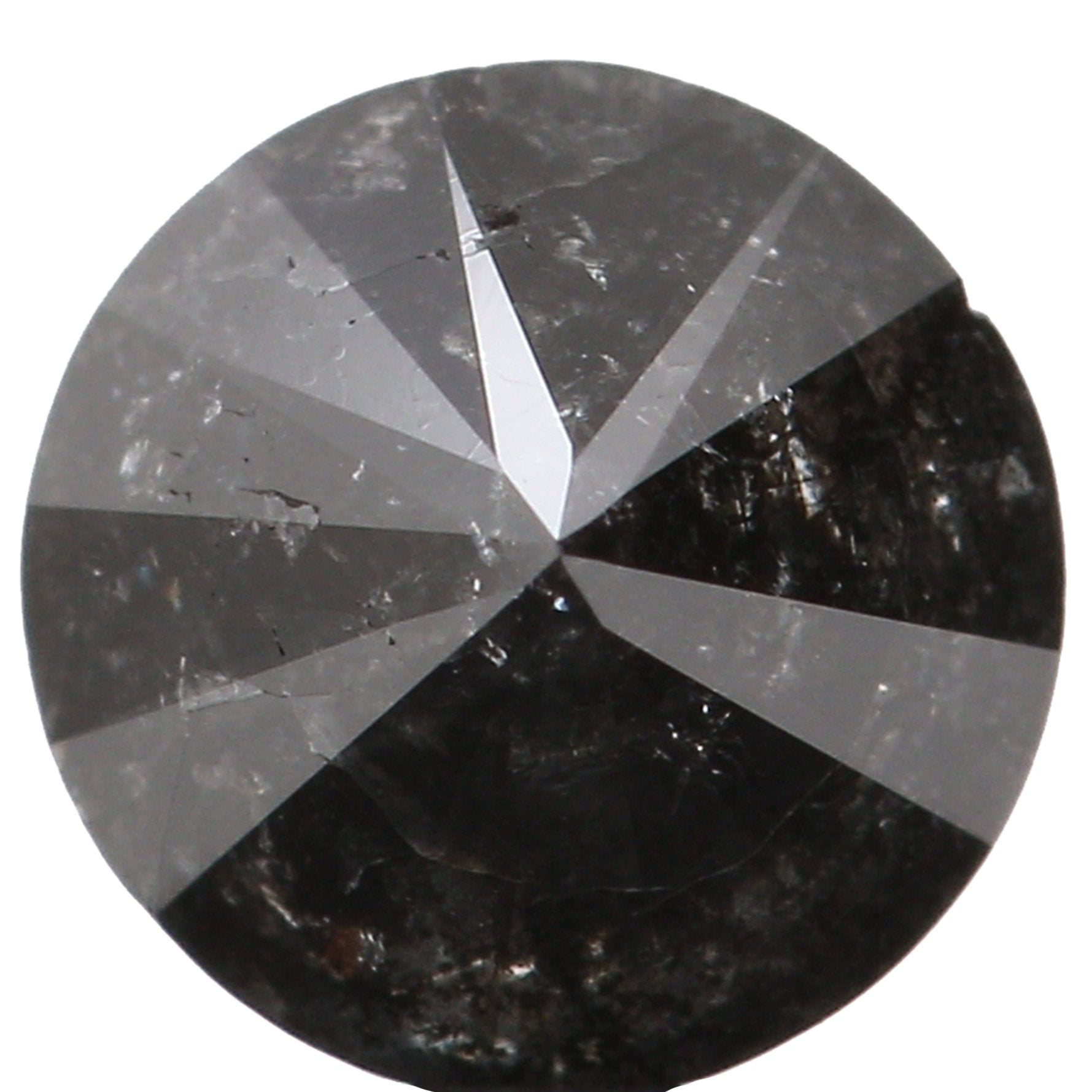 0.43 CT Natural Loose Round Shape Diamond Black Grey Color Round Shape Diamond 4.75 MM Salt And Pepper Round Brilliant Cut Diamond QL5995