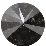 Natural Loose Diamond Round Black Grey Color I3 Clarity 4.75 MM 0.43 Ct KDL5995