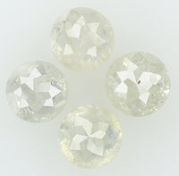 Natural Loose Diamond Round Rose Cut Grey Color I3 Clarity 4 Pcs 0.94 Ct KDK1036