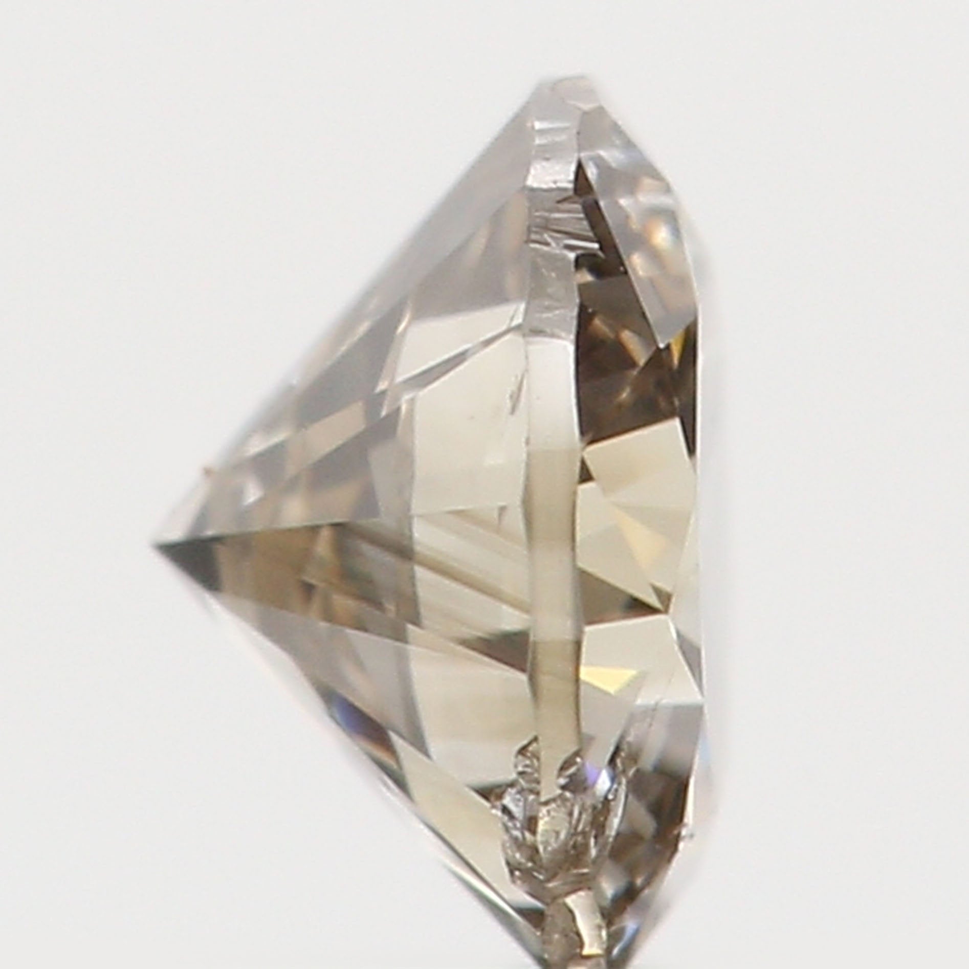 Natural Loose Diamond Round Brown Color I2 Clarity 3.80 MM 0.21 Ct KR801