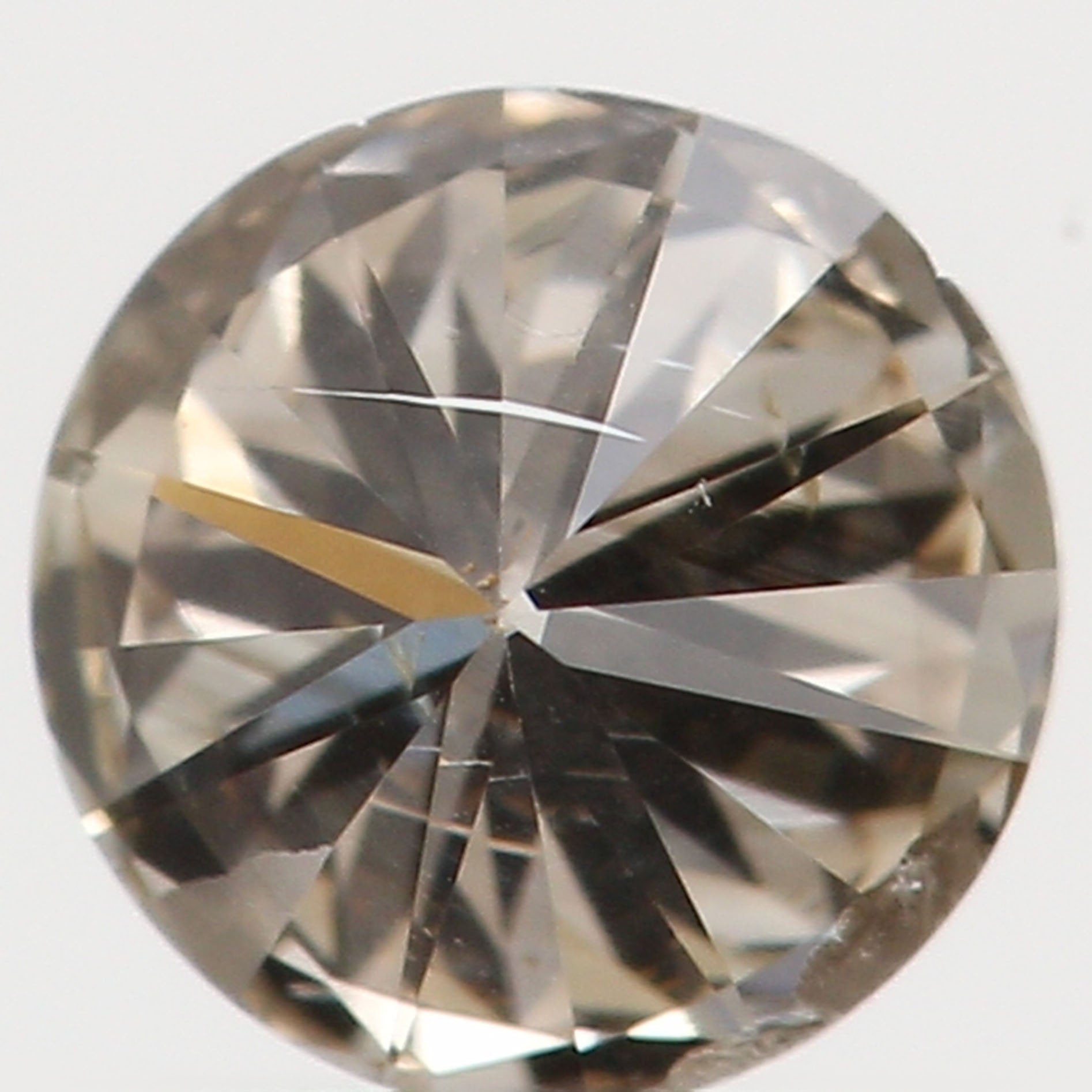 Natural Loose Diamond Round Brown Color I2 Clarity 3.80 MM 0.21 Ct KR801