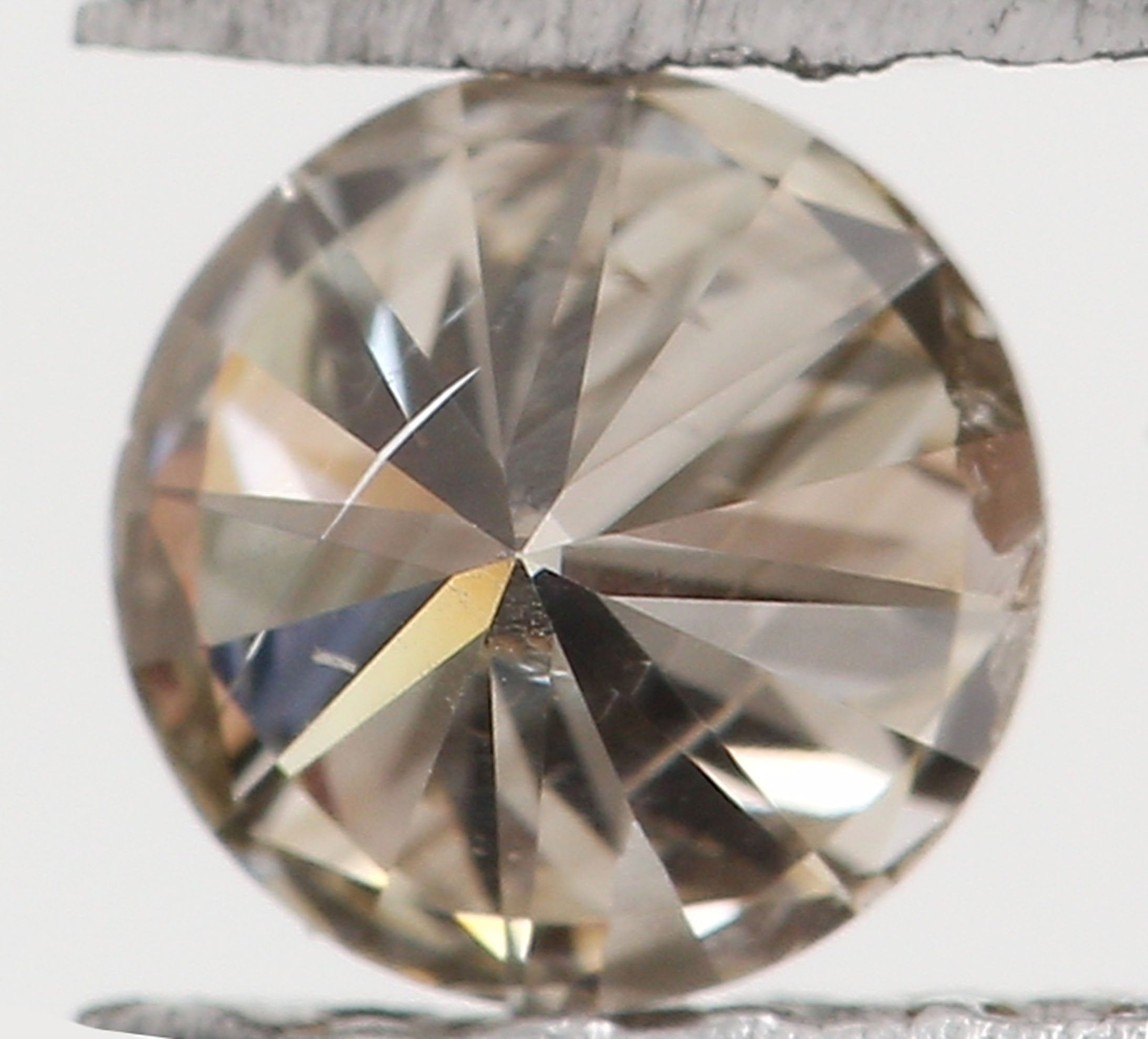 Natural Loose Diamond Round Brown Color I2 Clarity 3.80 MM 0.21 Ct KR801
