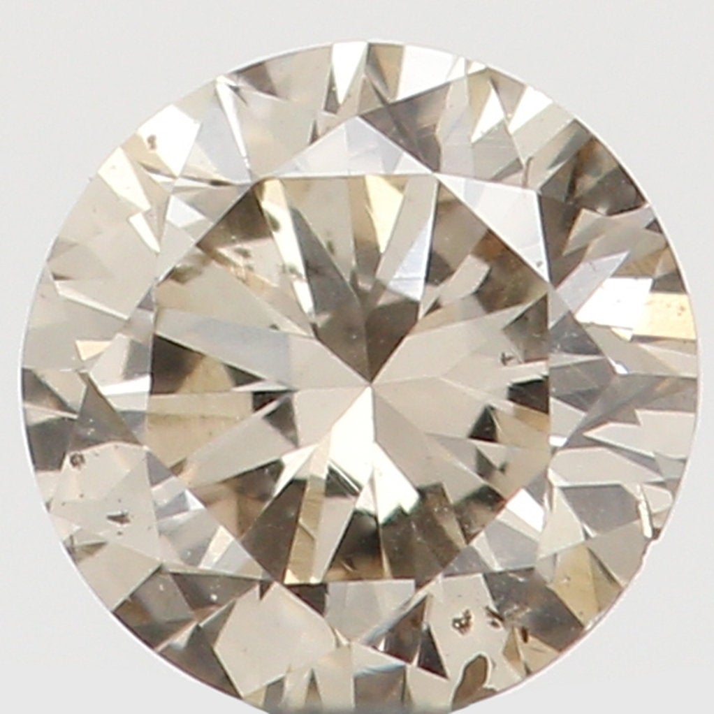 Natural Loose Diamond Round Brown Color SI2 Clarity 3.10 MM 0.12 Ct L5463