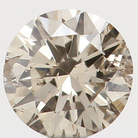 Natural Loose Diamond Round Brown Color I1 Clarity 3.20 MM 0.12 Ct KR805