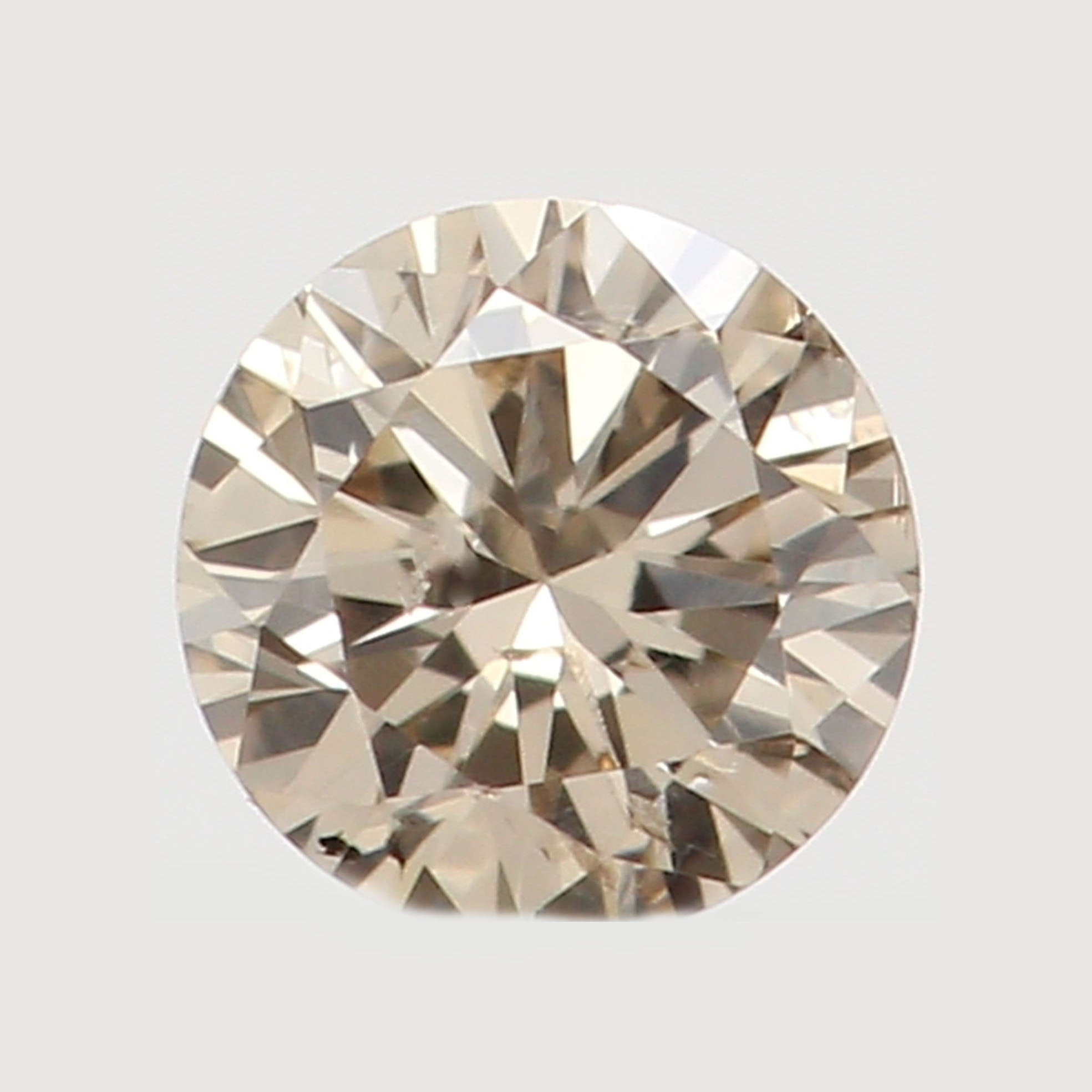 Natural Loose Diamond Round Brown Color SI1 Clarity 2.80 MM 0.09 Ct KR828