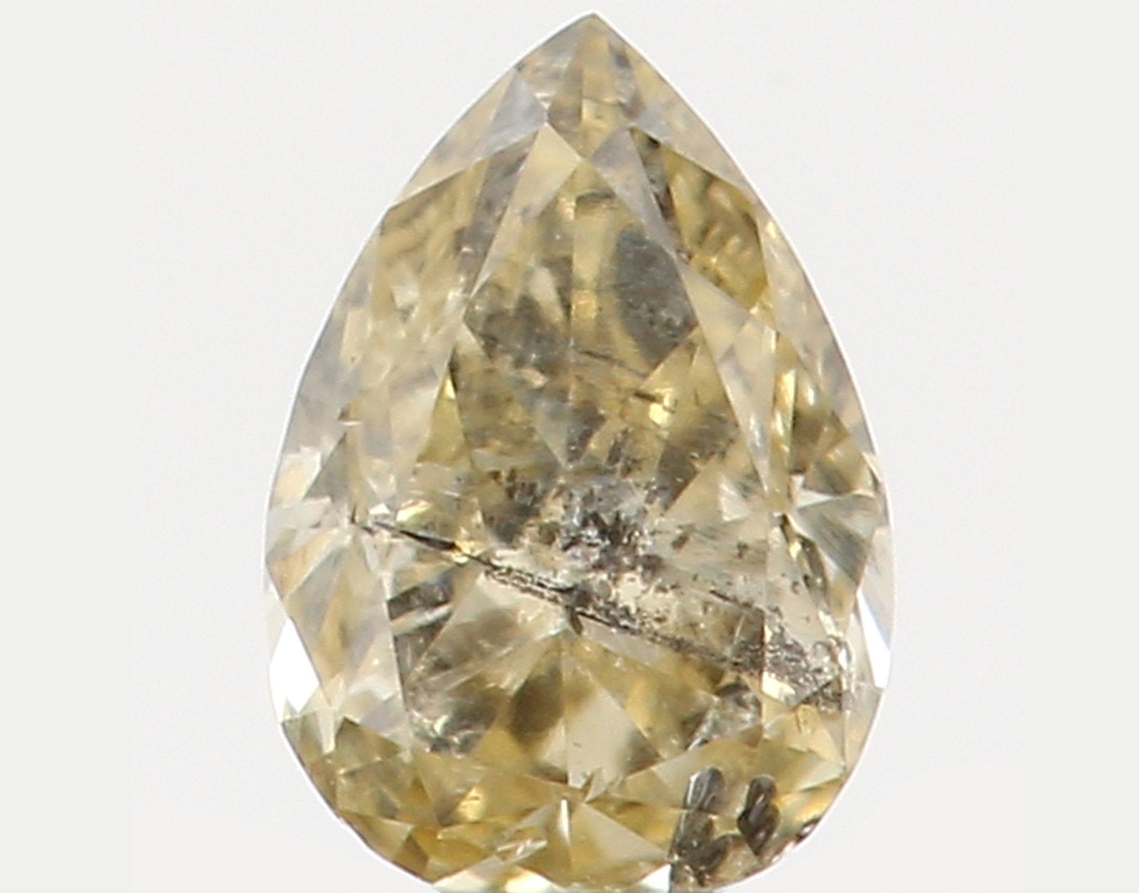 Natural Loose Diamond Pear Yellow Color I2 Clarity 3.70 MM 0.11 Ct L5506