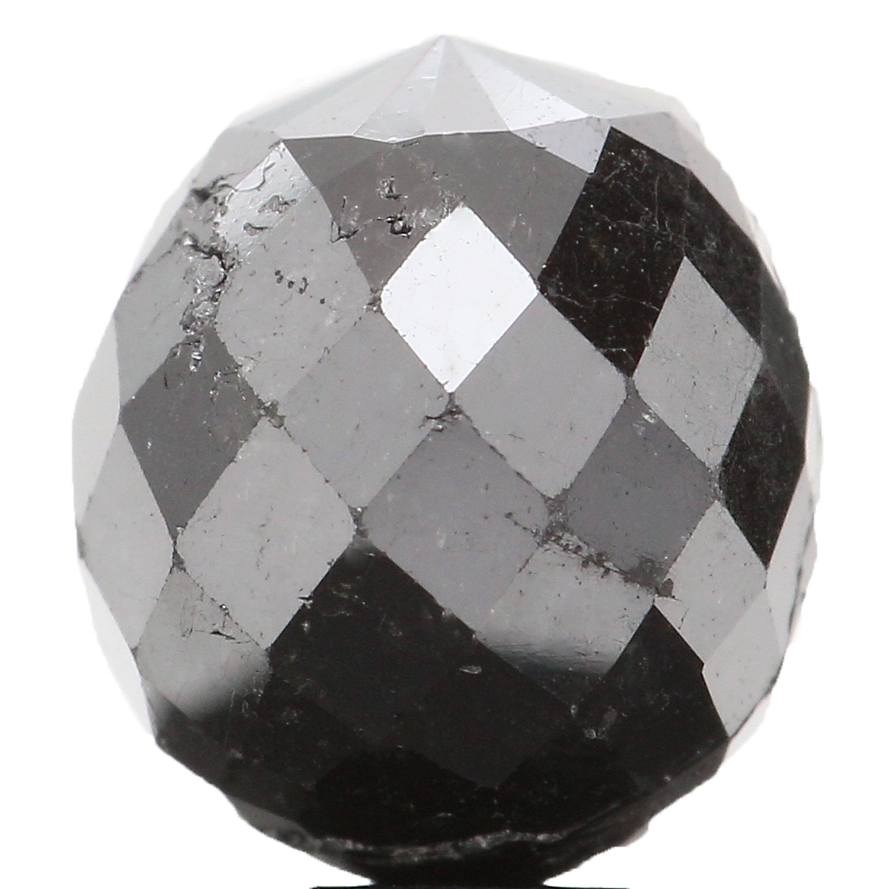 Natural Loose Diamond Drop Black Color I3 Clarity 7.50 MM 2.99 Ct KR1191