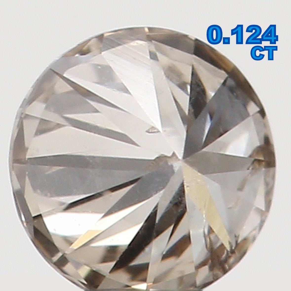 Natural Loose Diamond Round Brown Color SI2 Clarity 3.10 MM 0.124 Ct KR1297