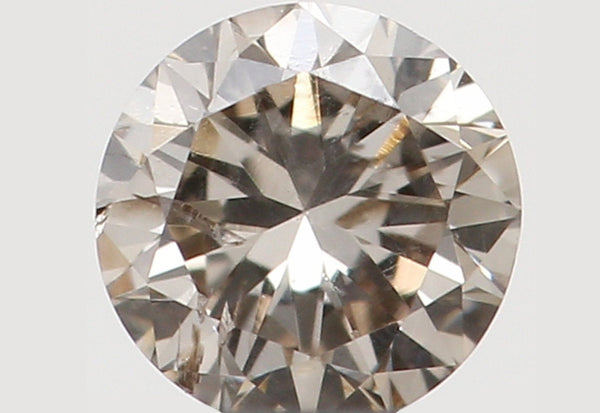 Natural Loose Diamond Round Brown Color SI2 Clarity 3.10 MM 0.124 Ct KR1297