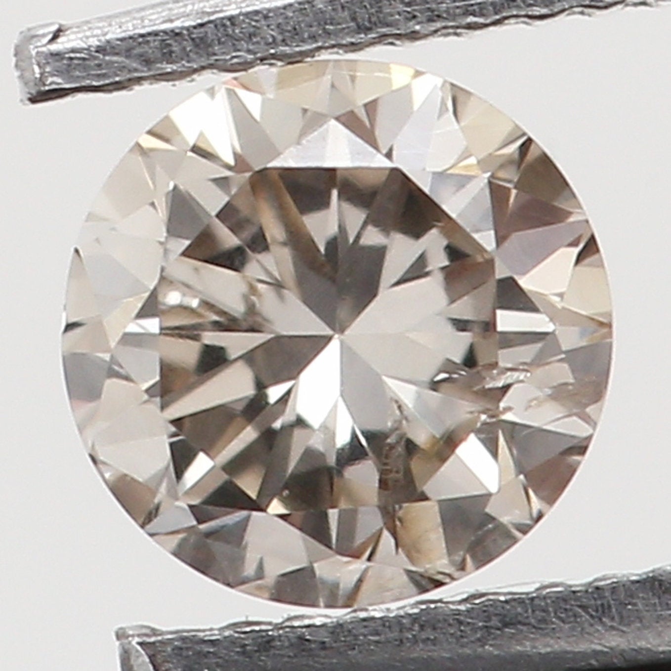 Natural Loose Diamond Round Brown Color SI2 Clarity 3.10 MM 0.124 Ct KR1297