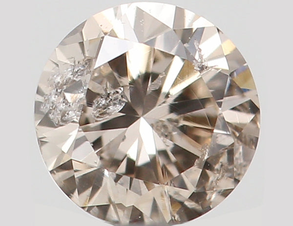 Natural Loose Diamond Round Brown Color I1 Clarity 3.40 MM 0.16 Ct KR1010