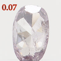 Natural Loose Diamond Oval Light Pink Color I1 Clarity 3.16 MM 0.07 Ct KR128