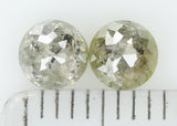Natural Loose Diamond Round Rose Cut Grey Color I3 Clarity 2 Pcs 0.97 Ct L6427