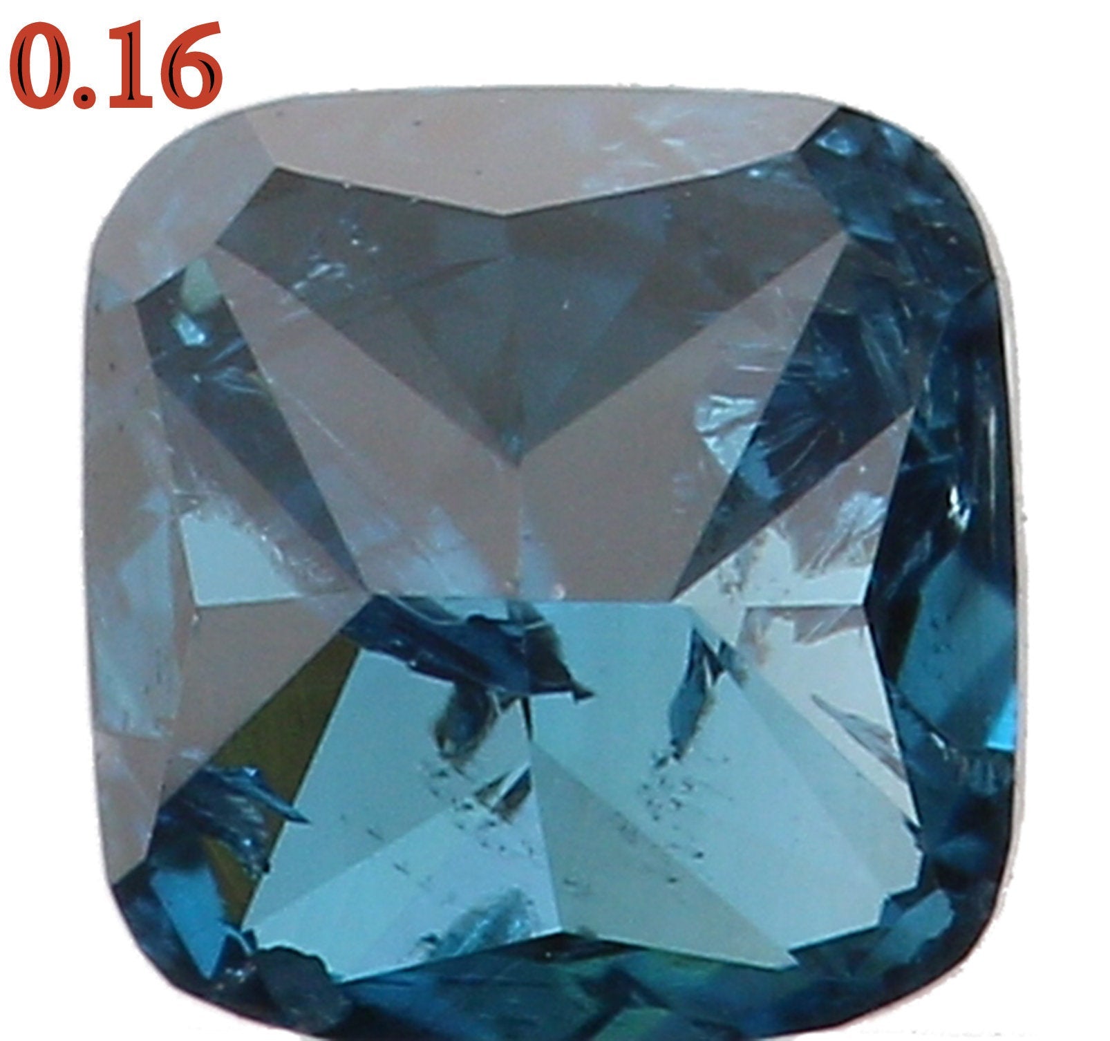 Natural Loose Diamond Cushion Blue Color I3 Clarity 2.90 MM 0.16 Ct KR186