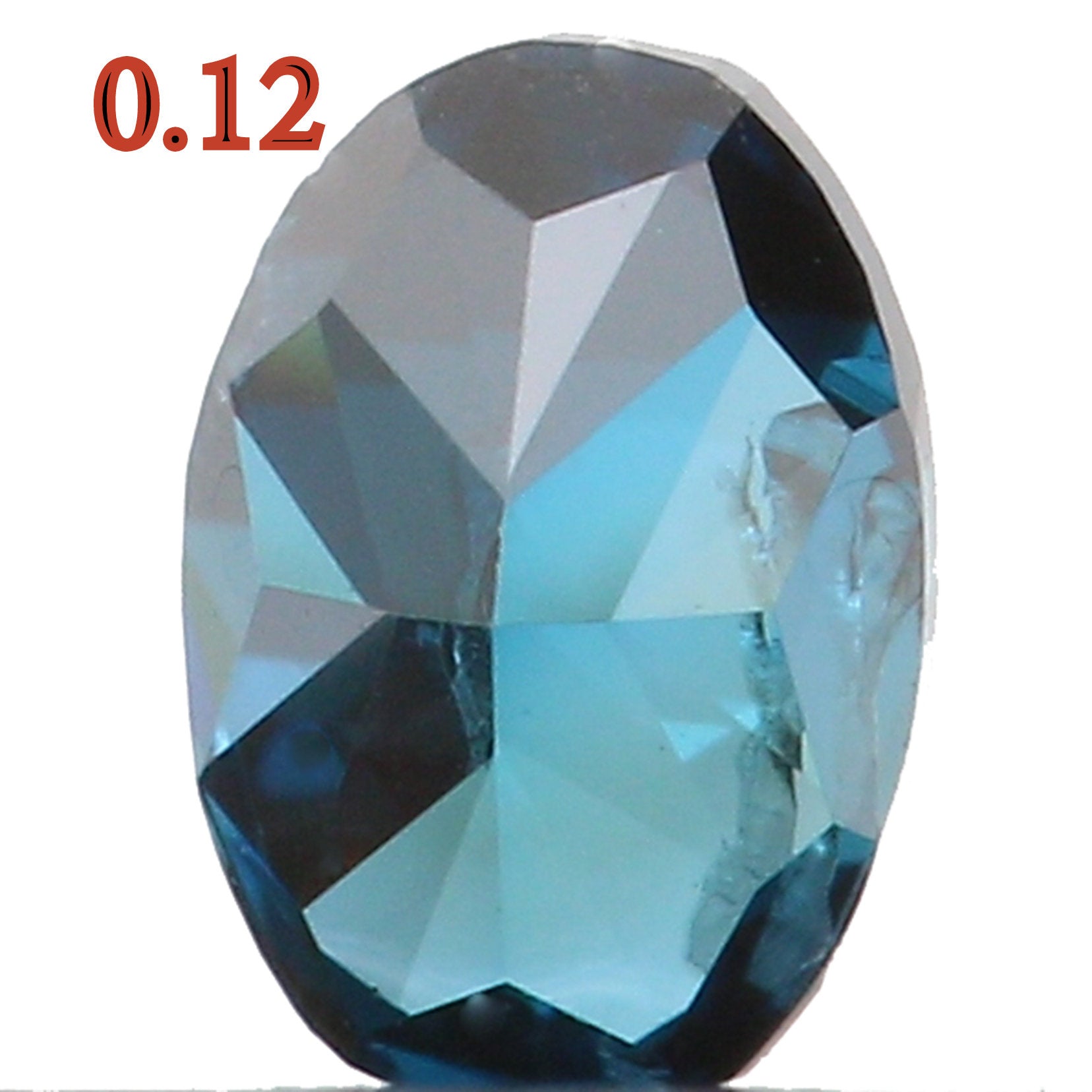 Natural Loose Diamond Oval Blue Color I1 Clarity 3.50 MM 0.12 Ct KR1186