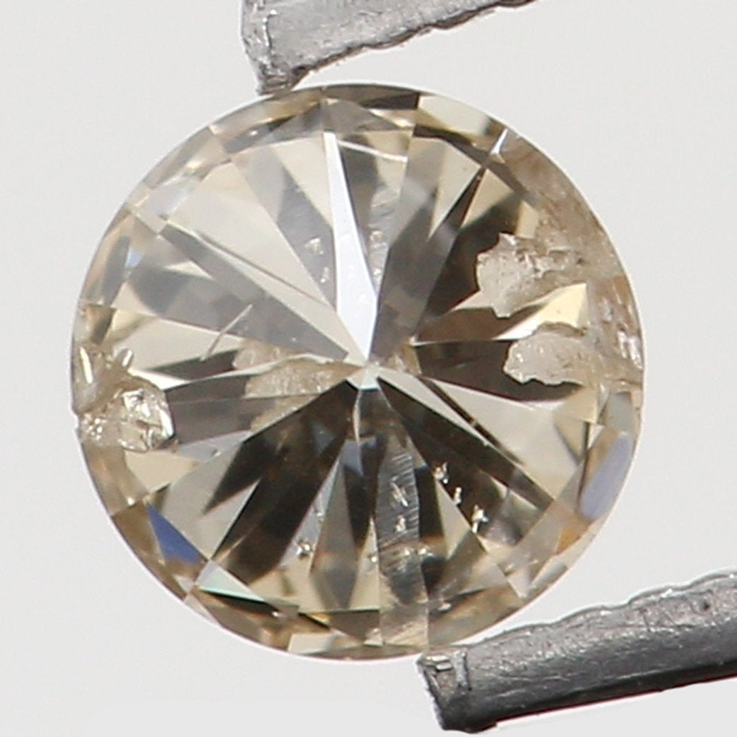 Natural Loose Diamond Round Brown Color SI2 Clarity 2.85 MM 0.10 Ct L5990