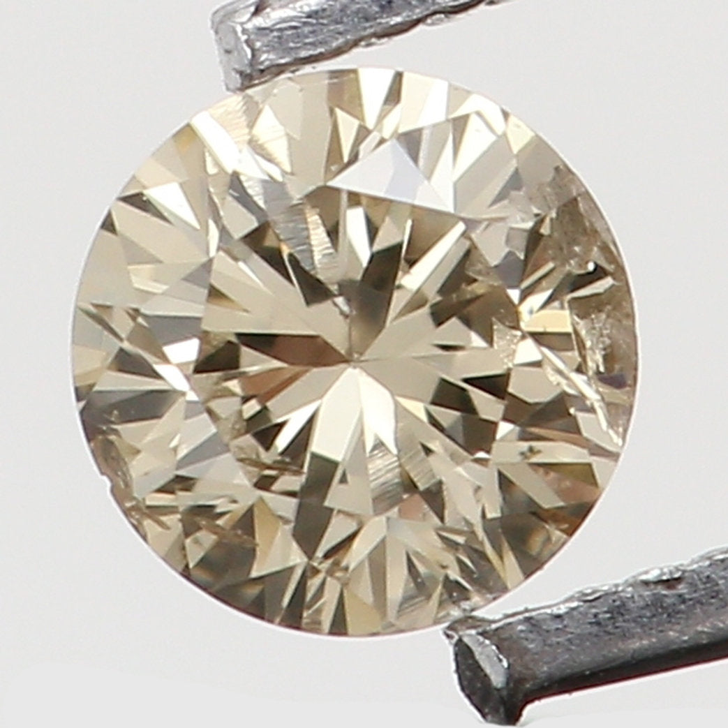 Natural Loose Diamond Round Brown Color SI2 Clarity 2.85 MM 0.10 Ct L5990
