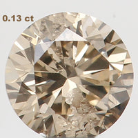 Natural Loose Diamond Round Brown Color SI2 Clarity 3.30 MM 0.13 Ct L5991