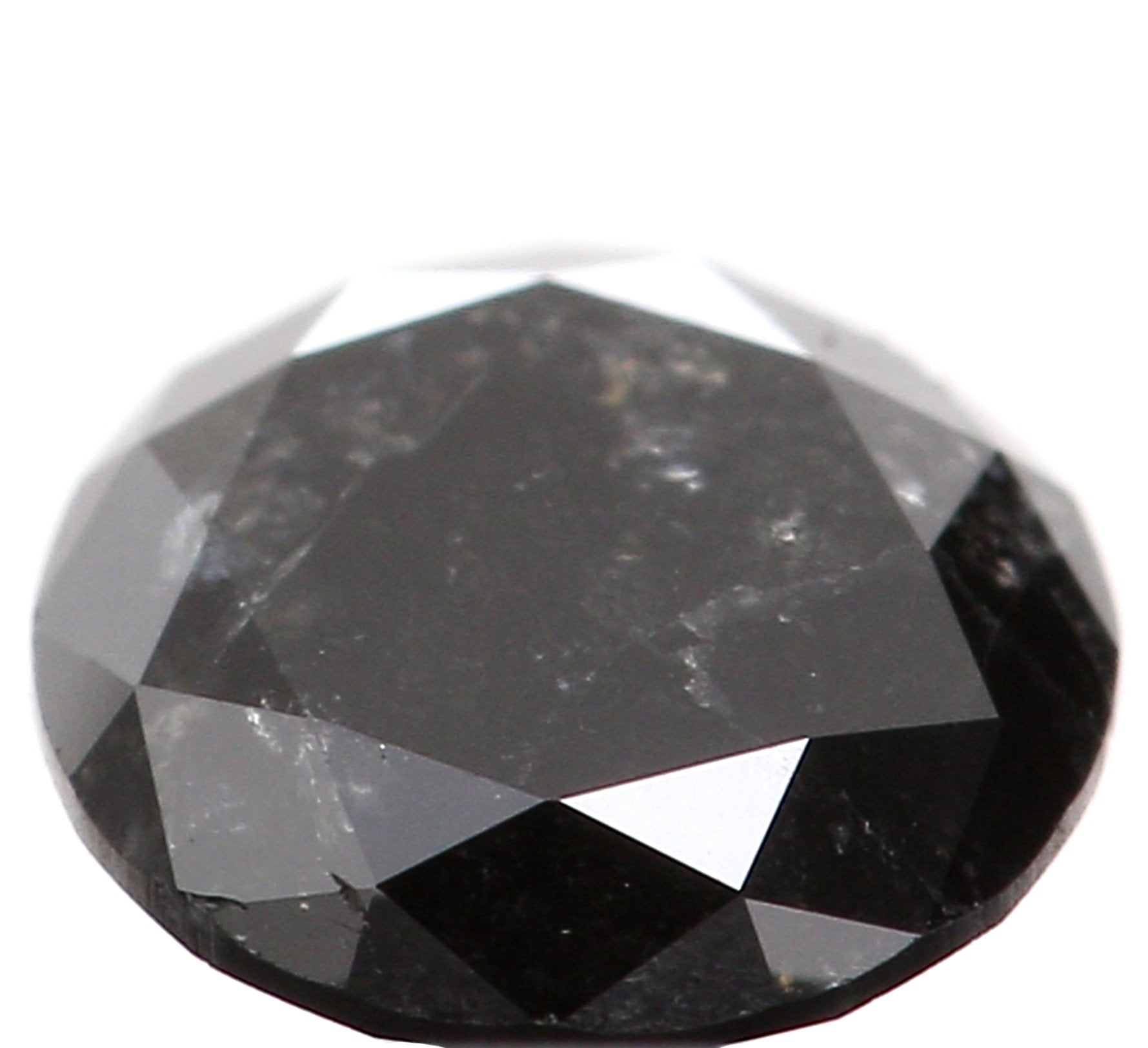 0.43 CT Natural Loose Round Shape Diamond Black Grey Color Round Shape Diamond 4.75 MM Salt And Pepper Round Brilliant Cut Diamond QL5995