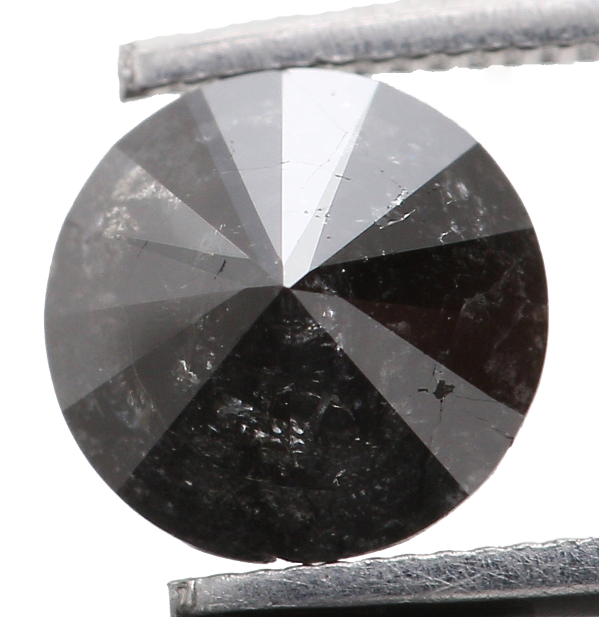 0.43 CT Natural Loose Round Shape Diamond Black Grey Color Round Shape Diamond 4.75 MM Salt And Pepper Round Brilliant Cut Diamond QL5995