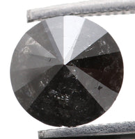 Natural Loose Diamond Round Black Grey Color I3 Clarity 4.75 MM 0.43 Ct KDL5995