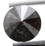 Natural Loose Diamond Round Black Grey Color I3 Clarity 4.75 MM 0.43 Ct KDL5995