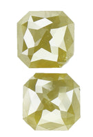Natural Loose Diamond Radiant Pair Green Color I3 Clarity 2 Pcs 2.39 Ct KDK622