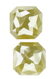 Natural Loose Diamond Radiant Pair Green Color I3 Clarity 2 Pcs 2.39 Ct KDK622