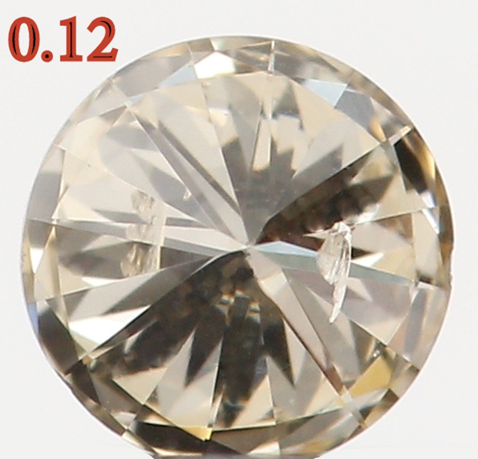 Natural Loose Diamond Round Brown Color SI2 Clarity 3.20 MM 0.12 Ct KR1083
