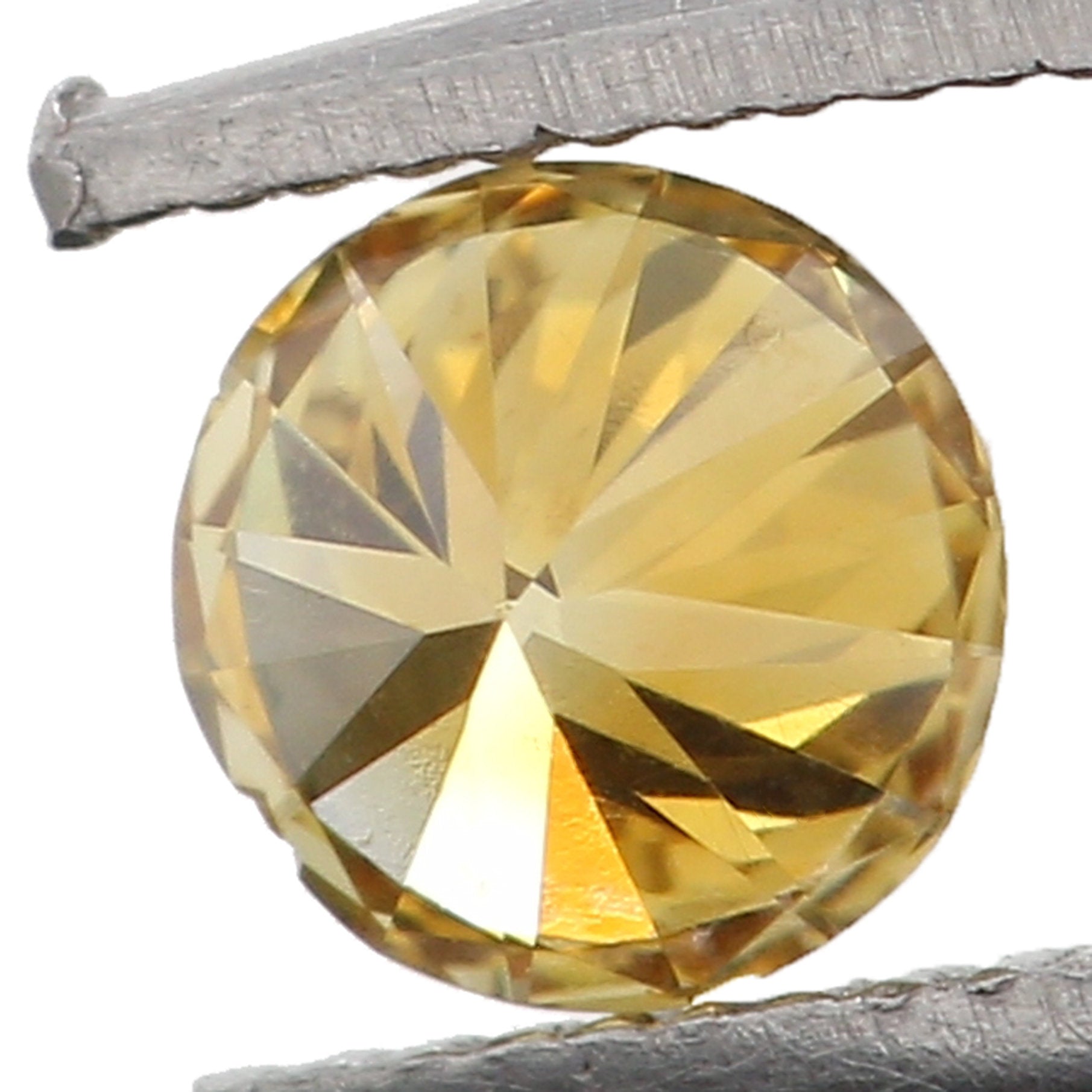 Natural Loose Diamond Round Greenish Yellow Color SI1 Clarity 2.90 MM 0.11 Ct KR651