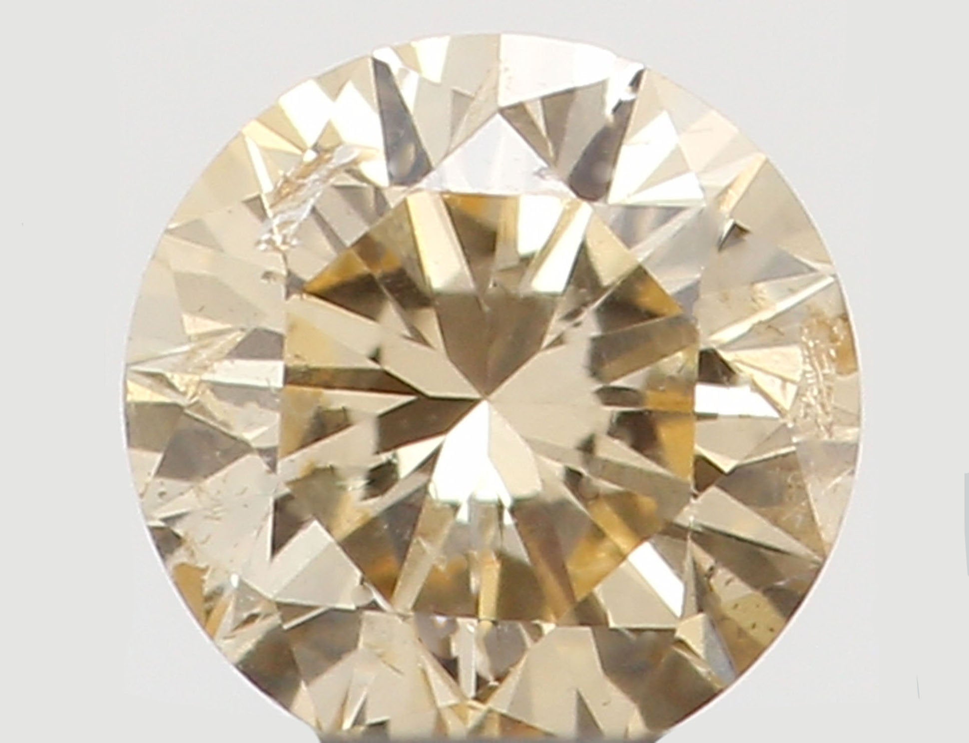 Natural Loose Diamond Round Orange Color SI2 Clarity 3.10MM 0.12 Ct KR653
