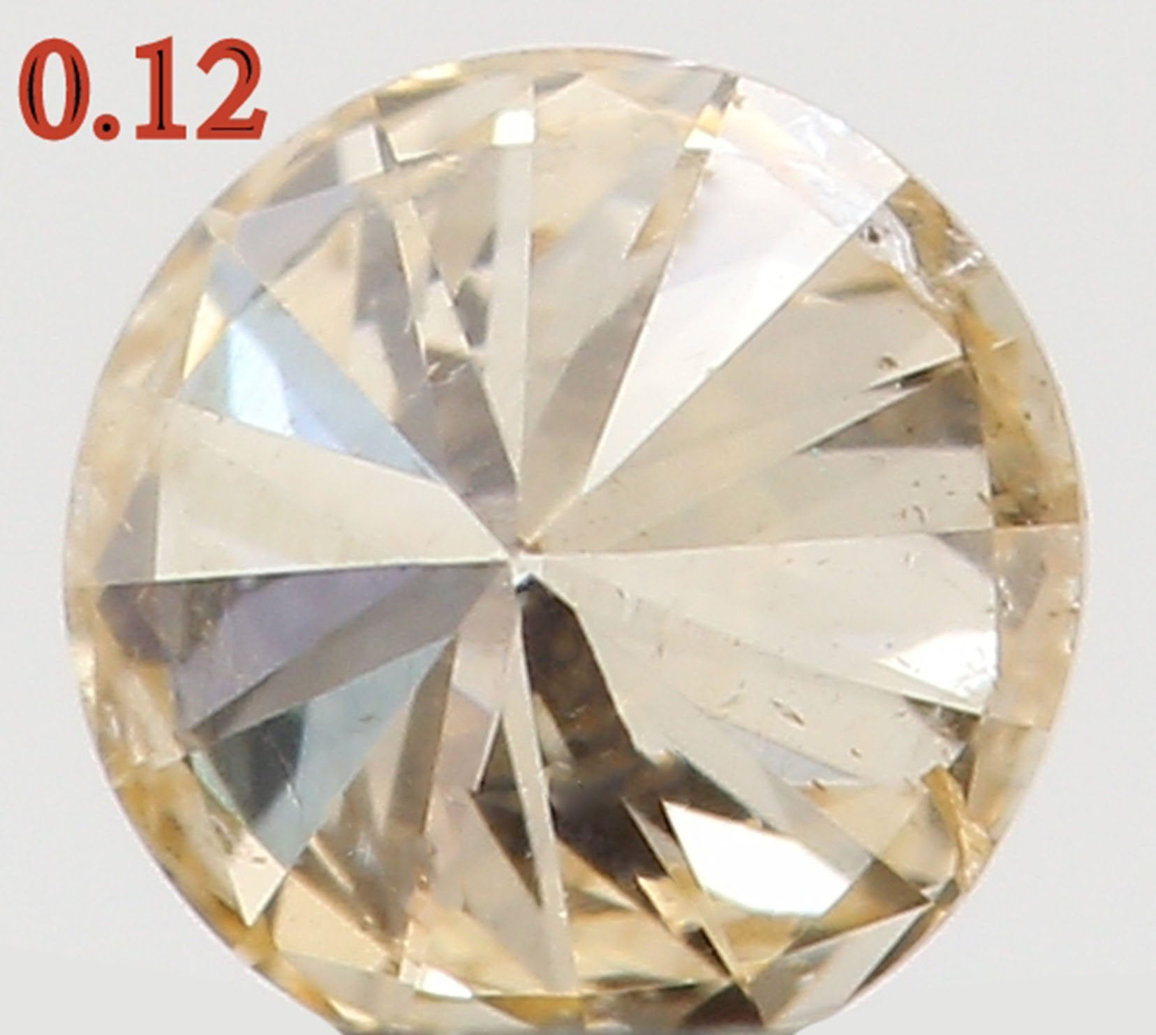 Natural Loose Diamond Round Orange Color SI2 Clarity 3.10MM 0.12 Ct KR653