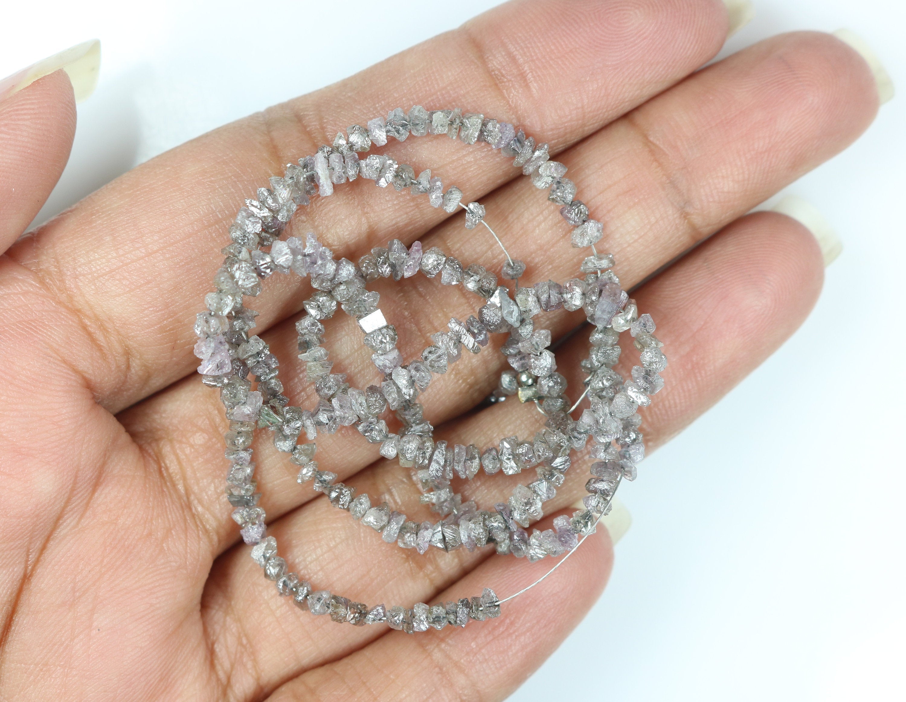20.55 CT Natural Loose Rough Bead Shape Diamond Brown Color Rough Cut Diamond 2.00 MM Natural Pink Color Rough Drilling Bead Diamond LQ6129