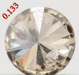 Natural Loose Diamond Round Brown Color I1 Clarity 3.30 MM 0.133 Ct KR1222