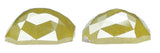 Natural Loose Diamond Radiant Pair Green Color I3 Clarity 2 Pcs 2.39 Ct KDK622