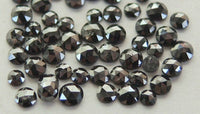 Natural Loose Diamond Old Rose Cut Black Color 2nd Number 1.00 to 2.60 MM Q37