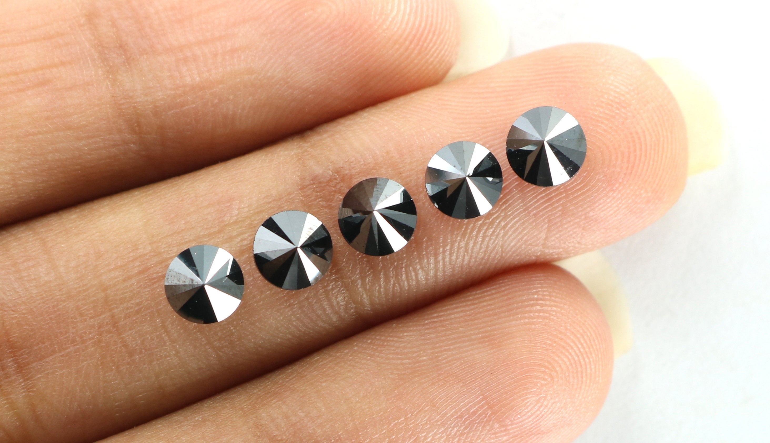 1 Carat Natural Loose Diamond Round Black Color I3 Clarity 1 Pcs Q48