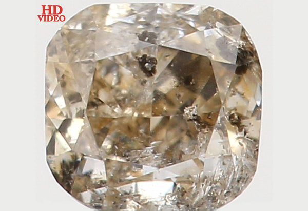 Natural Loose Diamond Cushion Brown Yellow Color I1 Clarity 2.80 MM 0.14 Ct L5412