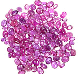 RUBY Purplish Pink  Colour Oval shape Gemstone LOT-22.45 CT 134 Pieces