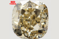 Natural Loose Diamond Cushion Brownish Yellow Color SI2 Clarity 4.90 MM 0.71 Ct KDL5778