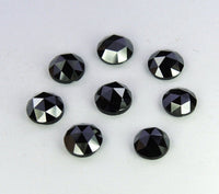 Natural Loose Diamond Black Round Rose Cut I3 Clarity 1.0 To 3.30 MM 1.00 Ct Q40