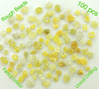 Natural Loose Diamond Rough Drilling Shape Fancy Color I3 Clarity 100 Pcs Q78