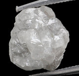 Natural Loose Diamond Raw Rough Silver Gray I3 Clarity 1 Pcs 1/2+ Carats Q94