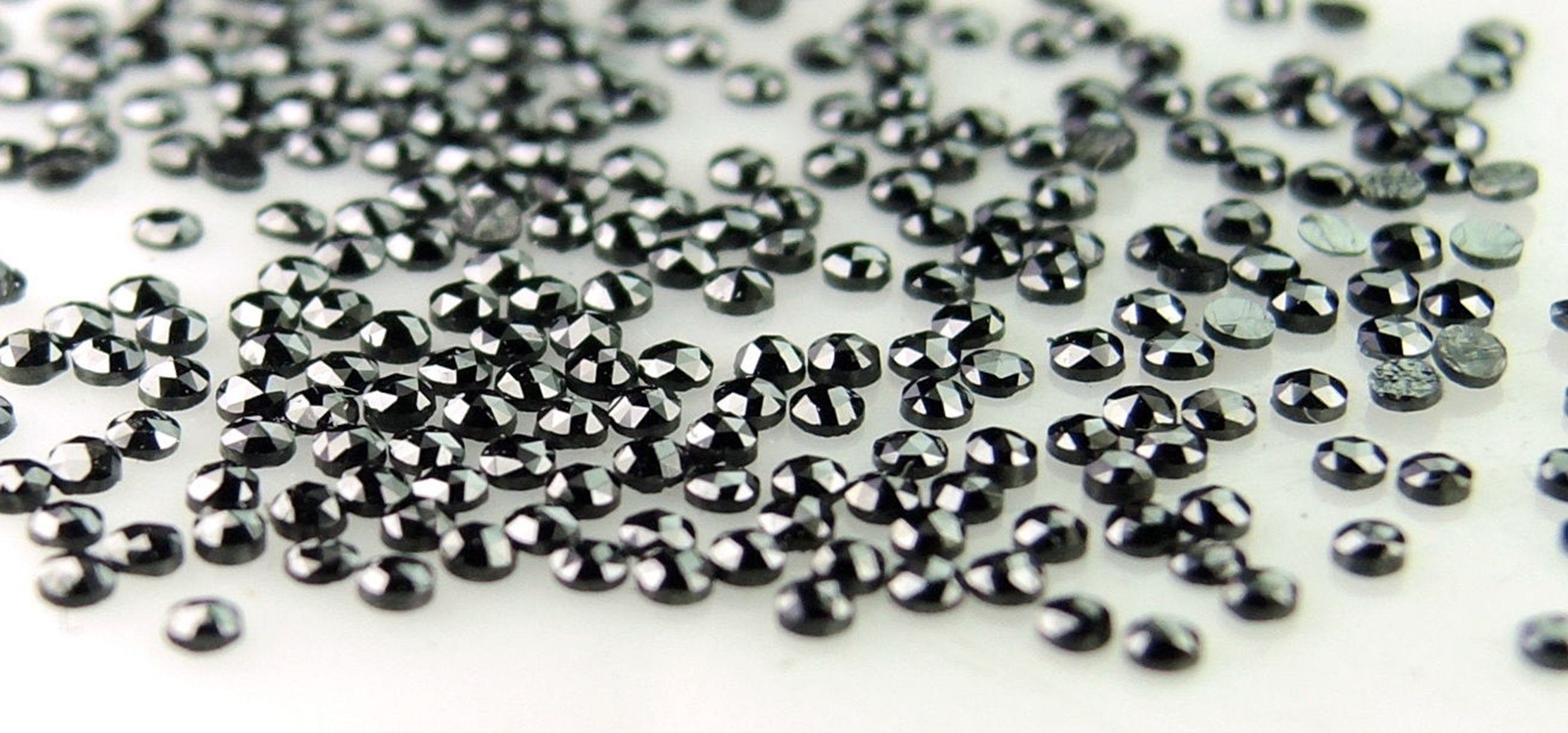 Natural Loose Diamond Black Round Rose Cut 1st Quality Pick Any Size Q107