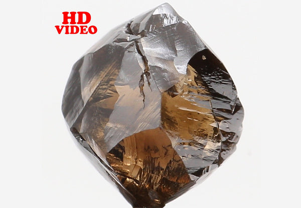 Natural Loose Diamond Crystal Rough Brown Color I1 Clarity 6.60 MM 2.08 Ct KDL6300