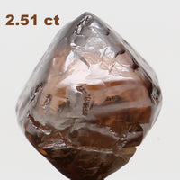 Natural Loose Diamond Crystal Rough Brown Color I1 Clarity 7.00 MM 2.51 Ct KDL6305