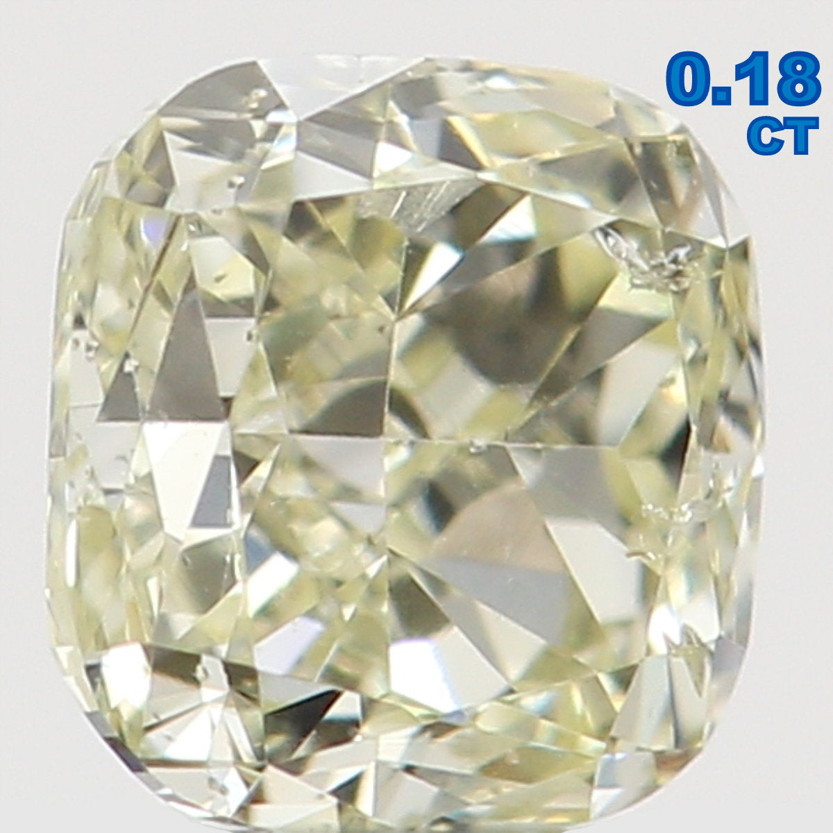 Natural Loose Diamond Cushion Yellow Color SI1 Clarity 3.20 MM 0.18 Ct L6458